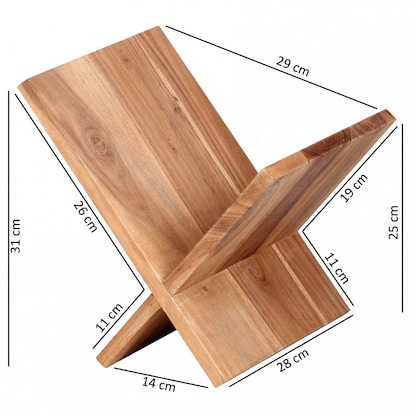 Artikelbild 3 für WOHNLING Zeitungsständer WL1.591 akazie Holz, DIN A4, Artikelnummer 905541