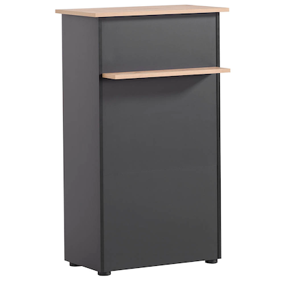 Artikelbild 7 für MÖBELPARTNER Empfangstheke gerade, artisan-eiche, schwarz 65,8 x 44,0 x 110,5 cm, Artikelnummer 172862