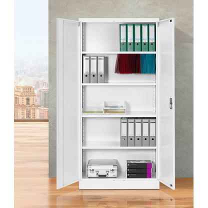 Artikelbild 8 für Gürkan Stahlschrank 111517 verkehrsweiß 4 Fachböden 92,0 x 42,0 x 195,0 cm, aufgebaut, 1 St., Artikelnummer 109049