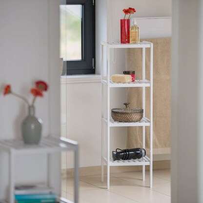 Artikelbild 3 für relaxdays Badregal weiß 34,5 x 33,0 x 110,0 cm, Artikelnummer 448904