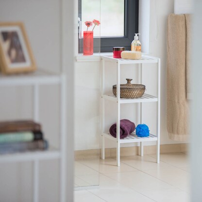 Artikelbild 5 für relaxdays Badregal weiß 34,5 x 33,0 x 80,0 cm, Artikelnummer 519221