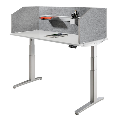 Artikelbild 5 für HAMMERBACHER Tischtrennwand Grundset VARS2/5, grau 73,5 x 50,0 cm, 2 St., Artikelnummer 659906