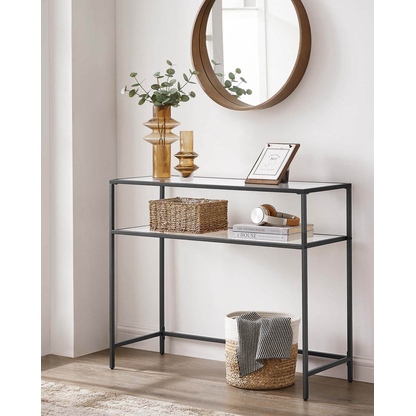 Artikelbild 9 für VASAGLE Konsolentisch rechteckig Glas schwarz 100,0 x 35,0 x 80,0 cm, 1 St., Artikelnummer 289817