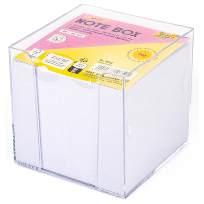 Artikelbild für folia Zettelbox WHITE transparent inkl. 700 Notizzettel weiß, 1 St., Artikelnummer 690398