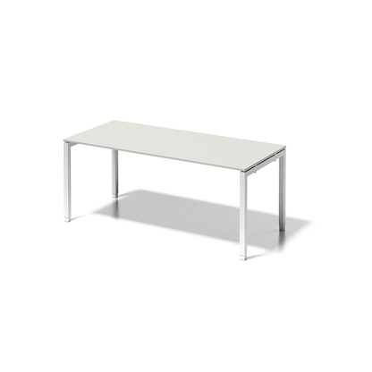 Artikelbild für BISLEY Cito höhenverstellbarer Schreibtisch grauweiß, verkehrsweiß rechteckig, 4-Fuß-Gestell weiß 180,0 x 80,0 cm, Artikelnummer 257168