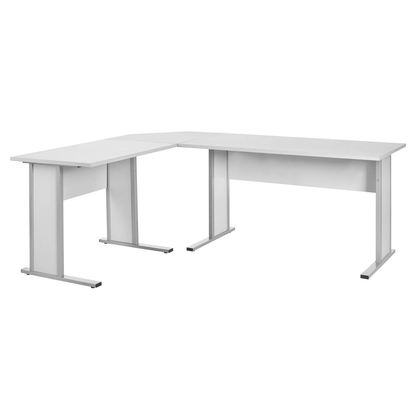 Artikelbild 3 für MÖBELPARTNER Schreibtisch lichtgrau rechteckig, Kufen-Gestell silber 90,0 x 65,0 cm, Artikelnummer 215424