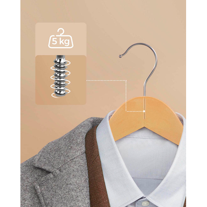 Artikelbild 7 für SONGMICS Kleiderbügel ahorn, 10 St., Artikelnummer 291209