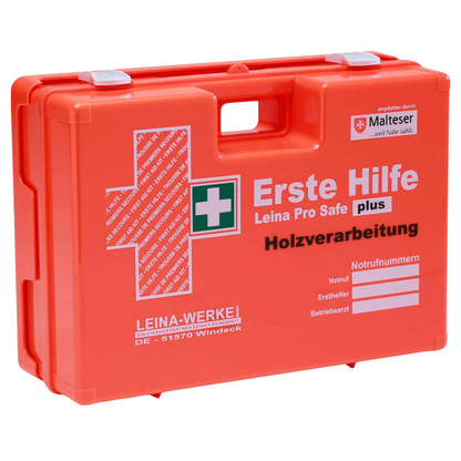 Artikelbild für LEINA-WERKE Erste-Hilfe-Koffer Pro Safe plus Holzverarbeitung DIN 13169 + Erweiterung orange, Artikelnummer 571467
