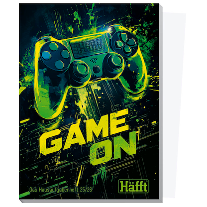 Artikelbild 2 für Häfft® Verlag Hausaufgabenheft Game On 2025/2026 liniert DIN A5 ohne Rand, 88 Blatt, 1 St., Artikelnummer 590739