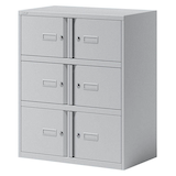 Artikelbild 1 für BISLEY Schließfachschrank Essentials lichtgrau YELD0810645, 6 Schließfächer 80,0 x 47,0 x 100,0 cm, Artikelnummer 452990