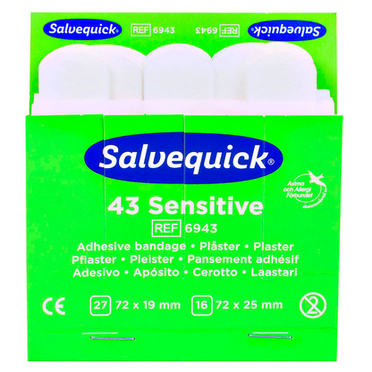 Artikelbild für Salvequick® Pflaster Sensitive 1009943V weiß, 43 St., Artikelnummer 525352