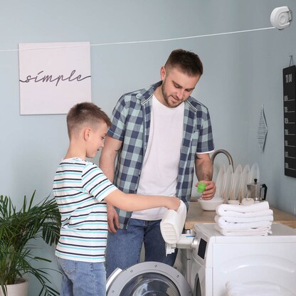 Artikelbild 3 für relaxdays Wäscheleine ausziehbar weiß, 1 St., Artikelnummer 555744