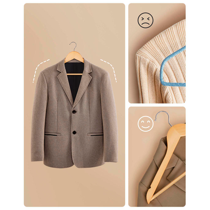 Artikelbild 8 für SONGMICS Kleiderbügel ahorn, 10 St., Artikelnummer 291209