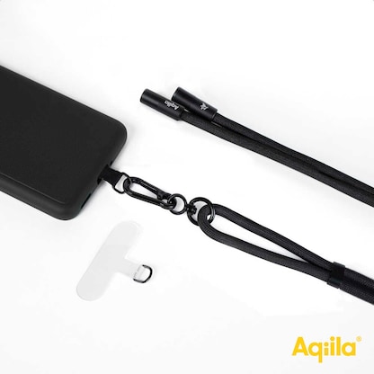 Artikelbild 6 für Aqiila® LANYARD Handykette Ladekabel schwarz, Kabellänge: 0,3 - 1,5 m, 60 Watt, Artikelnummer 739486