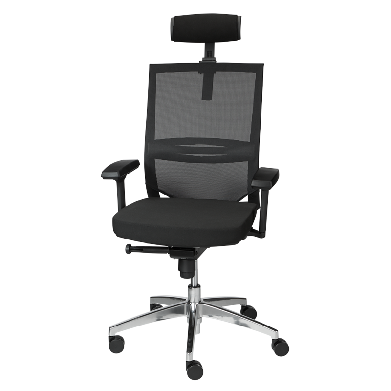 360-Grad-Artikelbild für Mayer Bürostuhl myOPTIMAX, 2486 Stoff schwarz, Gestell alu, Artikelnummer 337378
