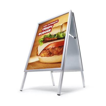 Artikelbild für Showdown® Displays Kundenstopper silber DIN A1 2 Fächer 63,9 x 74,4 x 109,4 cm, 1 St., Artikelnummer 692537