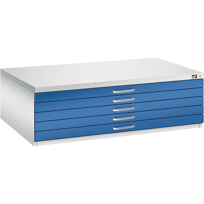 Artikelbild 4 für CP 7200 Planschrank lichtgrau, enzianblau 5 Schubladen 135,0 x 96,0 x 42,0 cm, 1 St., Artikelnummer 682649