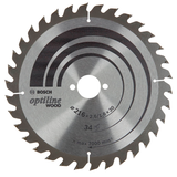 Artikelbild 1 für BOSCH Optiline Wood Kreissägeblatt 216,0 mm, 34 Zähne, 1 St., Artikelnummer 454342