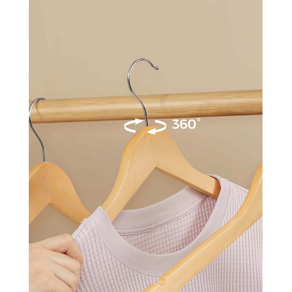 Artikelbild 4 für SONGMICS Kleiderbügel ahorn, 10 St., Artikelnummer 291209