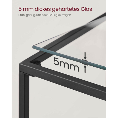 Artikelbild 6 für VASAGLE Konsolentisch rechteckig Glas schwarz 100,0 x 35,0 x 80,0 cm, 1 St., Artikelnummer 289817