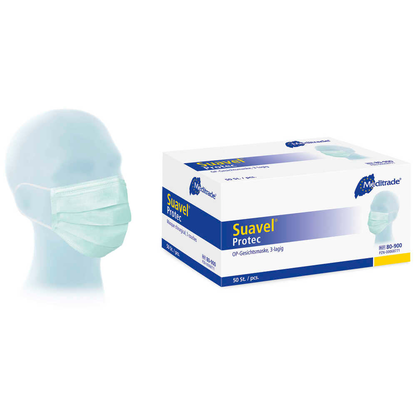 Artikelbild für Meditrade® medizinischer Mundschutz Suavel® Protec DIN EN 14683:2019 Typ II, 50 St., Artikelnummer 805289