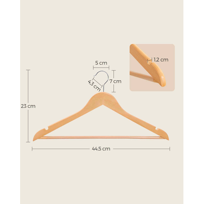 Artikelbild 5 für SONGMICS Kleiderbügel ahorn, 10 St., Artikelnummer 291209