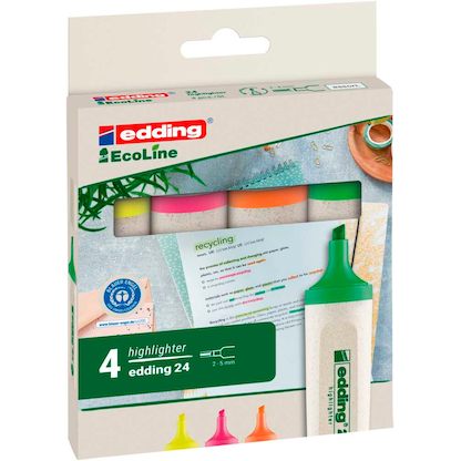 Artikelbild 2 für edding 24 EcoLine Textmarker farbsortiert, 4 St., Artikelnummer 493243