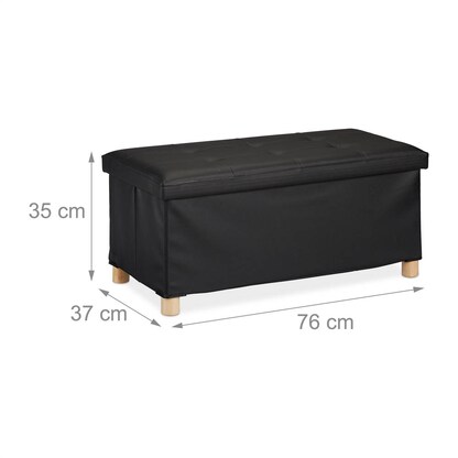 Artikelbild 4 für relaxdays Sitztruhe 10031588_46 schwarz Holz 76,0 cm, Artikelnummer 520587