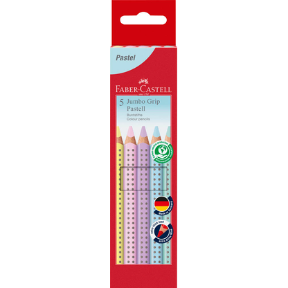 Artikelbild für FABER-CASTELL Jumbo Grip Pastell Buntstifte farbsortiert, 5 St., Artikelnummer 100196