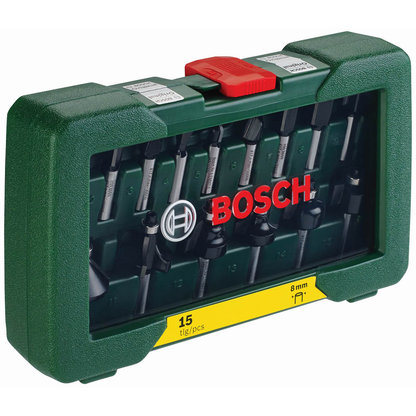 Artikelbild 2 für BOSCH Fräser-Set 15-teilig, Artikelnummer 127725