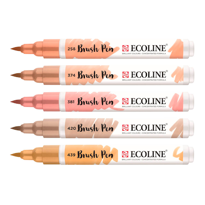 Artikelbild für Talens ECOLINE® Brush-Pens rosa, 5 St., Artikelnummer 926436