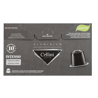Artikelbild 3 für Cellini ESPRESSO INTENSO Kaffeekapseln, Arabica- und Robustabohnen kräftig, 30 Stück, Artikelnummer 720694