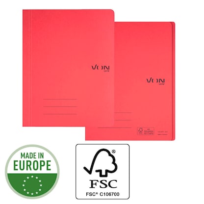 Artikelbild 6 für VON LEITZ Schnellhefter Karton rot DIN A4, 1 St., Artikelnummer 635346