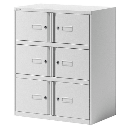 Artikelbild für BISLEY Schließfachschrank Essentials verkehrsweiß YELD0810696, 6 Schließfächer 80,0 x 47,0 x 100,0 cm, Artikelnummer 453011