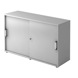 Artikelbild 1 für HAMMERBACHER Schiebetürenschrank 1752S, V1752S/5/5/CE lichtgrau 1 Fachboden 120,0 x 40,0 x 74,8 cm, Artikelnummer 858807