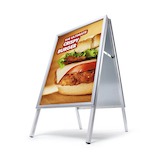 Artikelbild 1 für Showdown® Displays Kundenstopper silber DIN B1 2 Fächer 92,5 x 74,5 x 138,0 cm, 1 St., Artikelnummer 692564