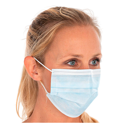 Artikelbild für HYGOSTAR medizinischer Mundschutz DIN EN 14683 Typ II, 50 St., Artikelnummer 313922