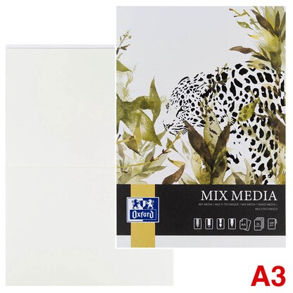 Artikelbild für OXFORD Malblock Mixed Media DIN A3 225 g/m², 25 Blatt, 1 St., Artikelnummer 298337