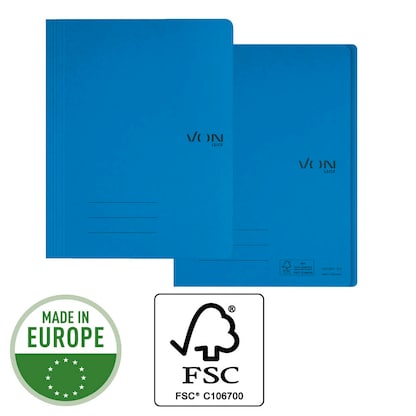 Artikelbild 4 für VON LEITZ Schnellhefter Karton blau DIN A4, 1 St., Artikelnummer 635389
