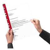 Artikelbild 1 für Expro Klemmschienen mit Abheftleiste rot DIN A4 30 Blatt, 25 St., Artikelnummer 332338