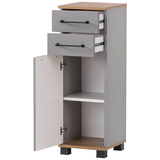 Artikelbild 1 für MÖBELPARTNER Badschrank Jelda 154217 platingrau, eiche-landhaus 30,3 x 32,6 x 88,1 cm, Artikelnummer 171969