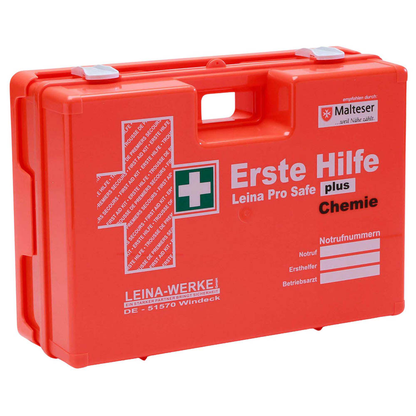 Artikelbild für LEINA-WERKE Erste-Hilfe-Koffer Pro Safe plus Chemie DIN 13169 + Erweiterung orange, Artikelnummer 565958