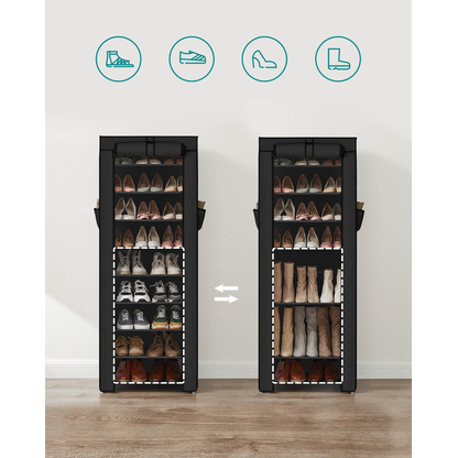 Artikelbild 5 für SONGMICS Stoffschrank, RXJ10H01 schwarz 58,0 x 28,0 x 160,0 cm, 1 St., Artikelnummer 439819