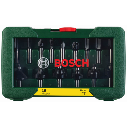 Artikelbild 3 für BOSCH Fräser-Set 15-teilig, Artikelnummer 127725