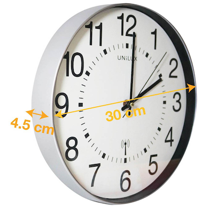 Artikelbild 2 für unilux Funkwanduhr Wave weiß grau Kunststoff, Ø 30,0 cm, Artikelnummer 723334