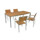 Artikelbild 1 für Garden Pleasure Sitzgruppe DENVER, silber Holz, Metall, 5-teilig, Artikelnummer 310759