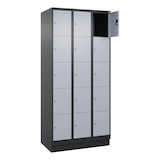Artikelbild 1 für CP Schließfachschrank Classic PLUS schwarzgrau, weißaluminium 080020-305 S10014, 15 Schließfächer 90,0 x 50,0 x 195,0 cm, Artikelnummer 320758