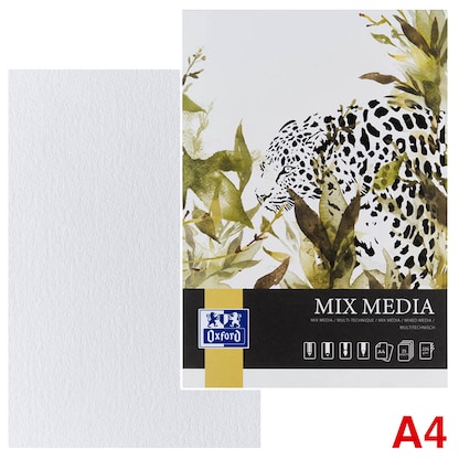 Artikelbild für OXFORD Malblock Mixed Media DIN A4 225 g/m², 25 Blatt, 1 St., Artikelnummer 298389