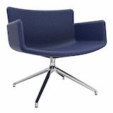 Artikelbild 1 für fm Sessel LODUS dunkelblau chrom Stoff 86,0 x 86,0 x 80,0 cm, 1 St., Artikelnummer 448748