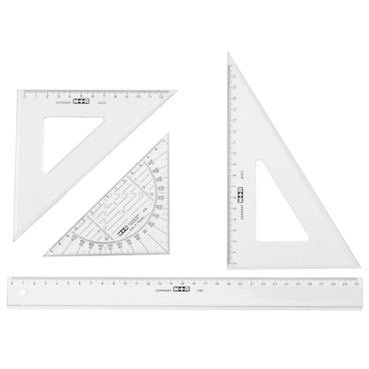 Artikelbild für M + R Lineal-Set transparent, Artikelnummer 164311